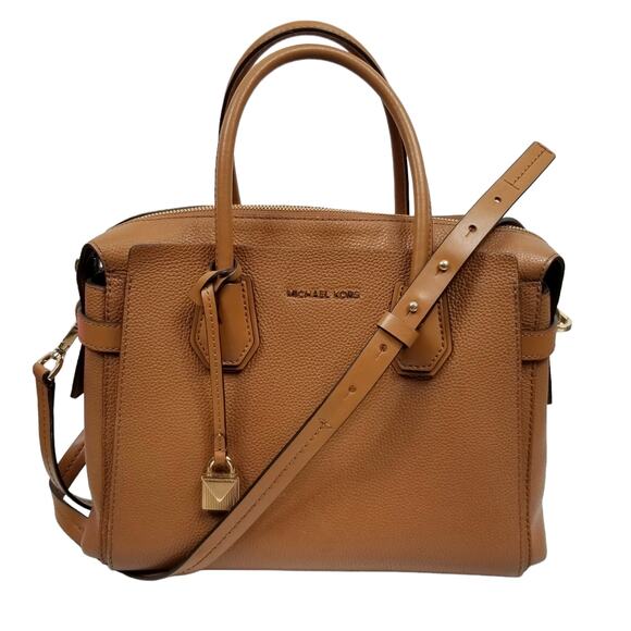 Michael Kors Mercer Small Belted Satchel Handbag - Picture 1 of 9
